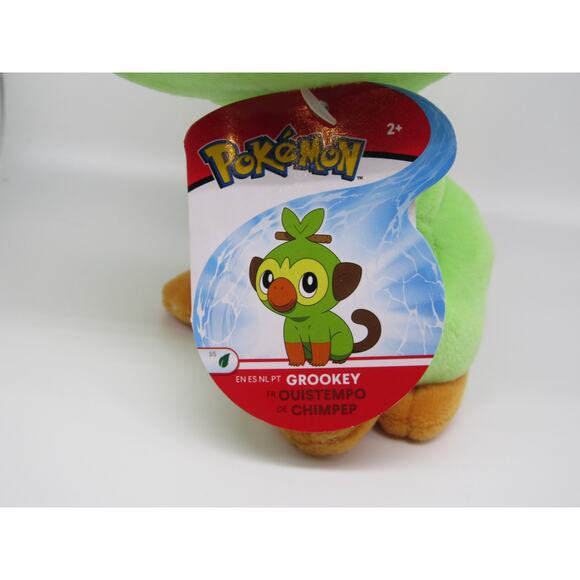 NEW with Tags Grookey Plush Pokemon Jazwares Wicked Cool Toys 8" Nintendo - Picture 8 of 12